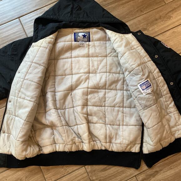 Vintage Oakland NFL LA Las Vegas Raiders Starter Football Jacket Size XL - Picture 11 of 11